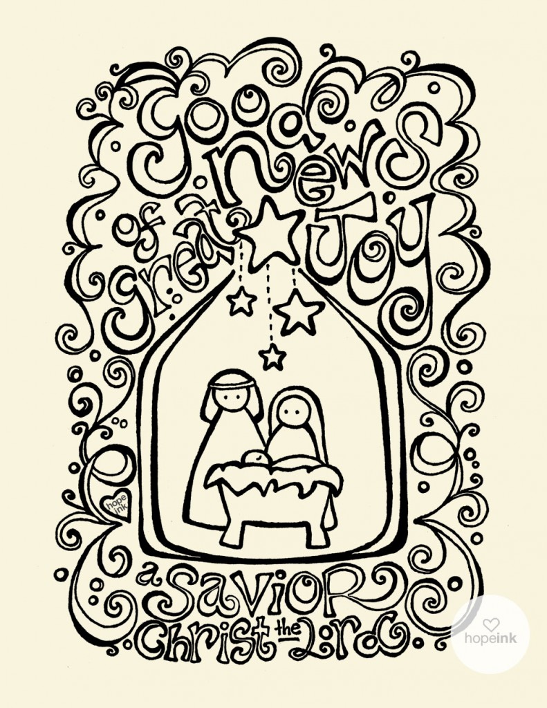 Christmas Nativity Coloring Sheet Printable